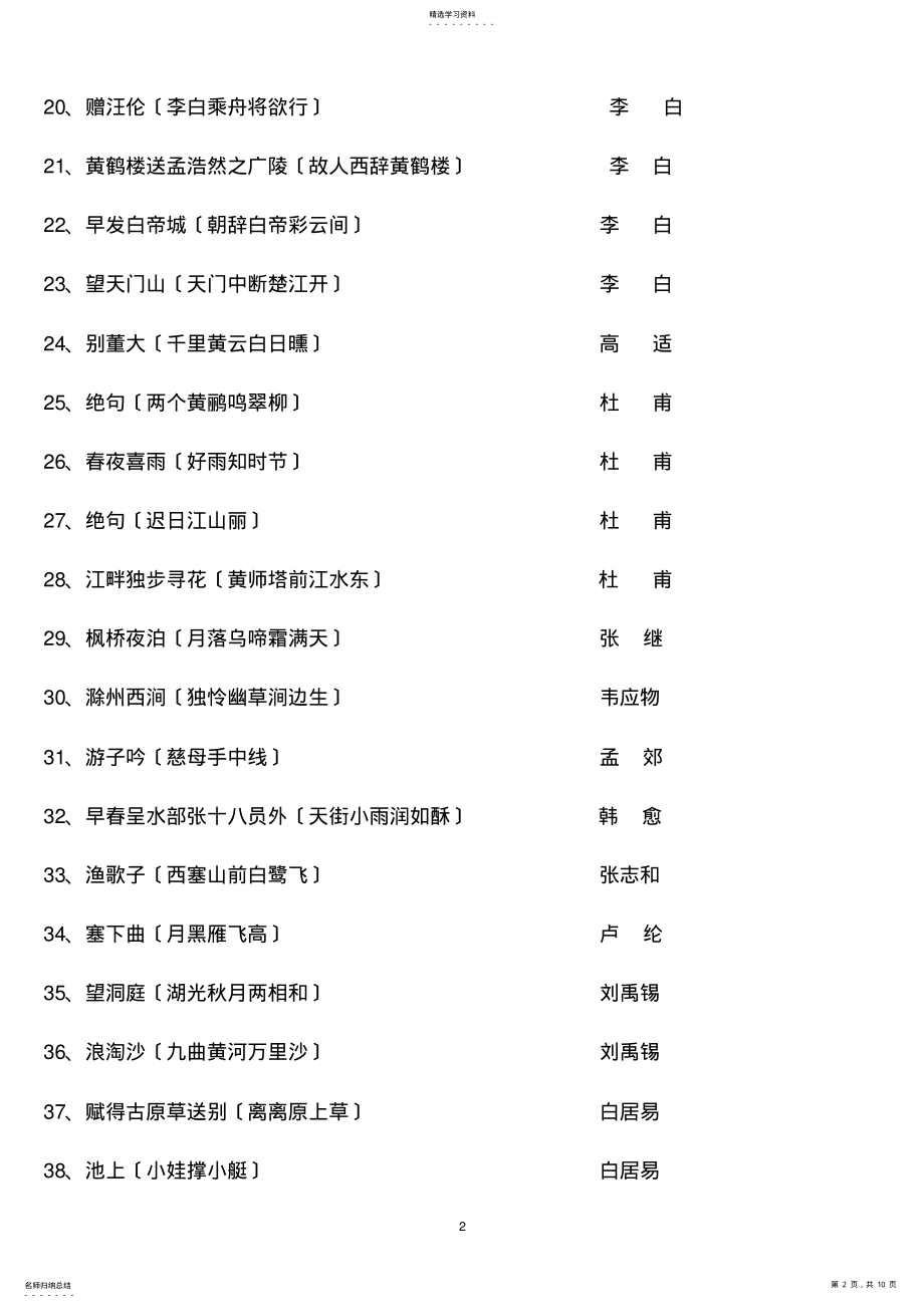 2022年新课标古诗文75首 .pdf_第2页