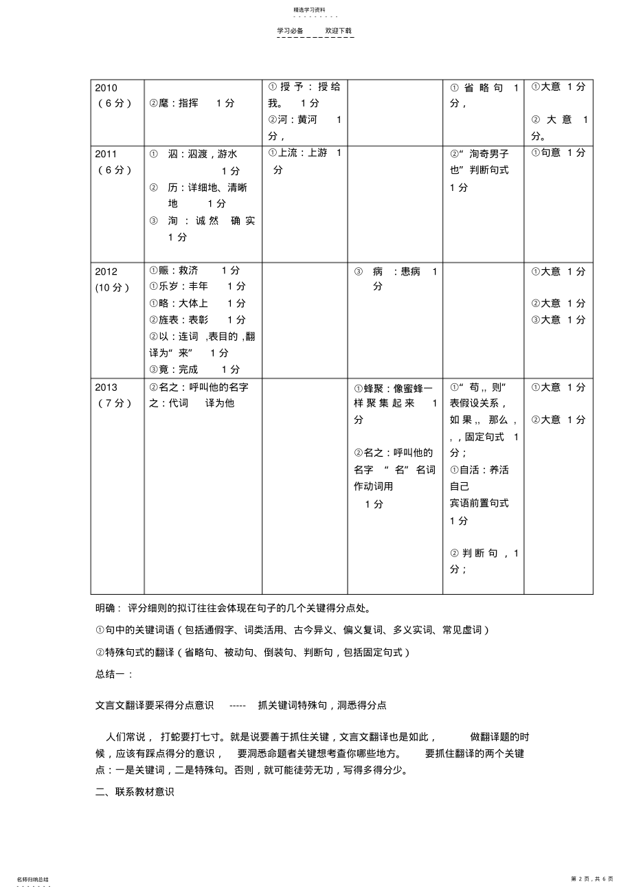 2022年文言文翻译应强化的三种意识 .pdf_第2页