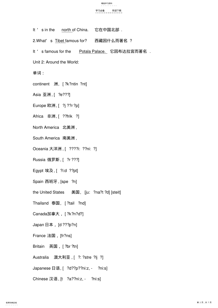 2022年新起点英语六年级上册单词带音标-+句型 .pdf_第2页