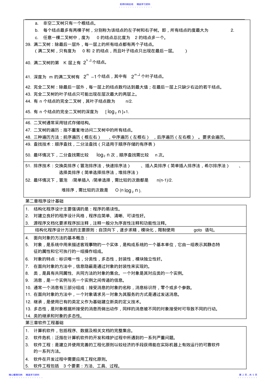 2022年VF全国计算机等级考试二级公共基础知识点总结 2.pdf_第2页