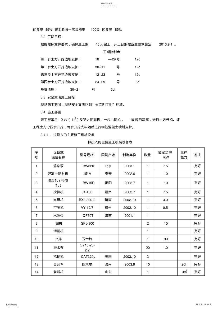 2022年方水雅域商业楼土方开挖专项施工技术方案 .pdf_第2页