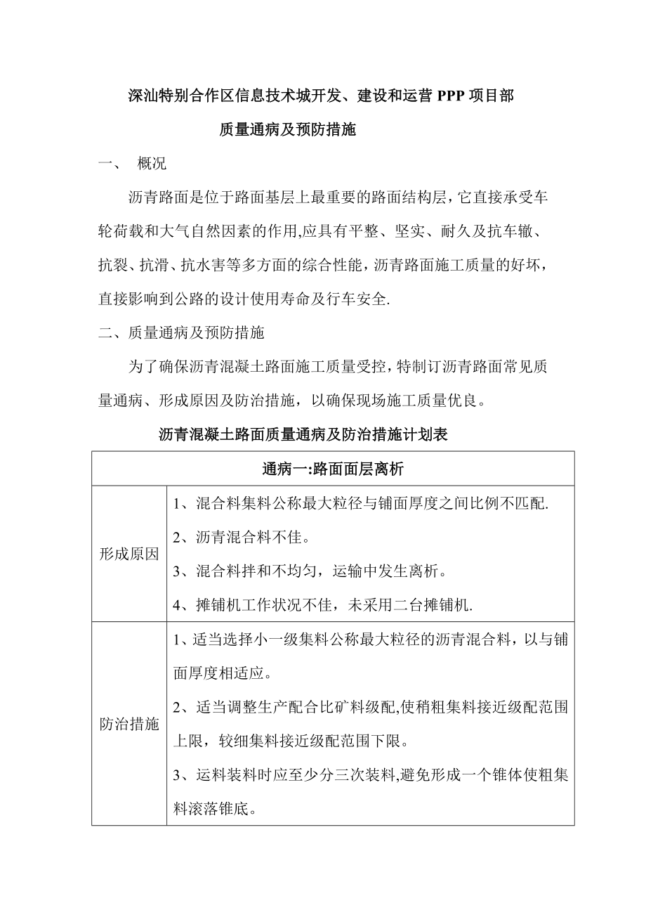 沥青混凝土路面质量通病及预防措施.doc_第1页