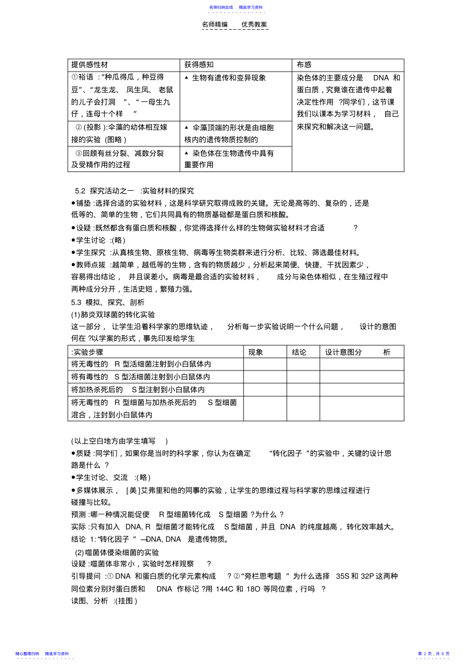 2022年“DNA是主要的遗传物质”一节《光合作用》的说课稿 .pdf_第2页