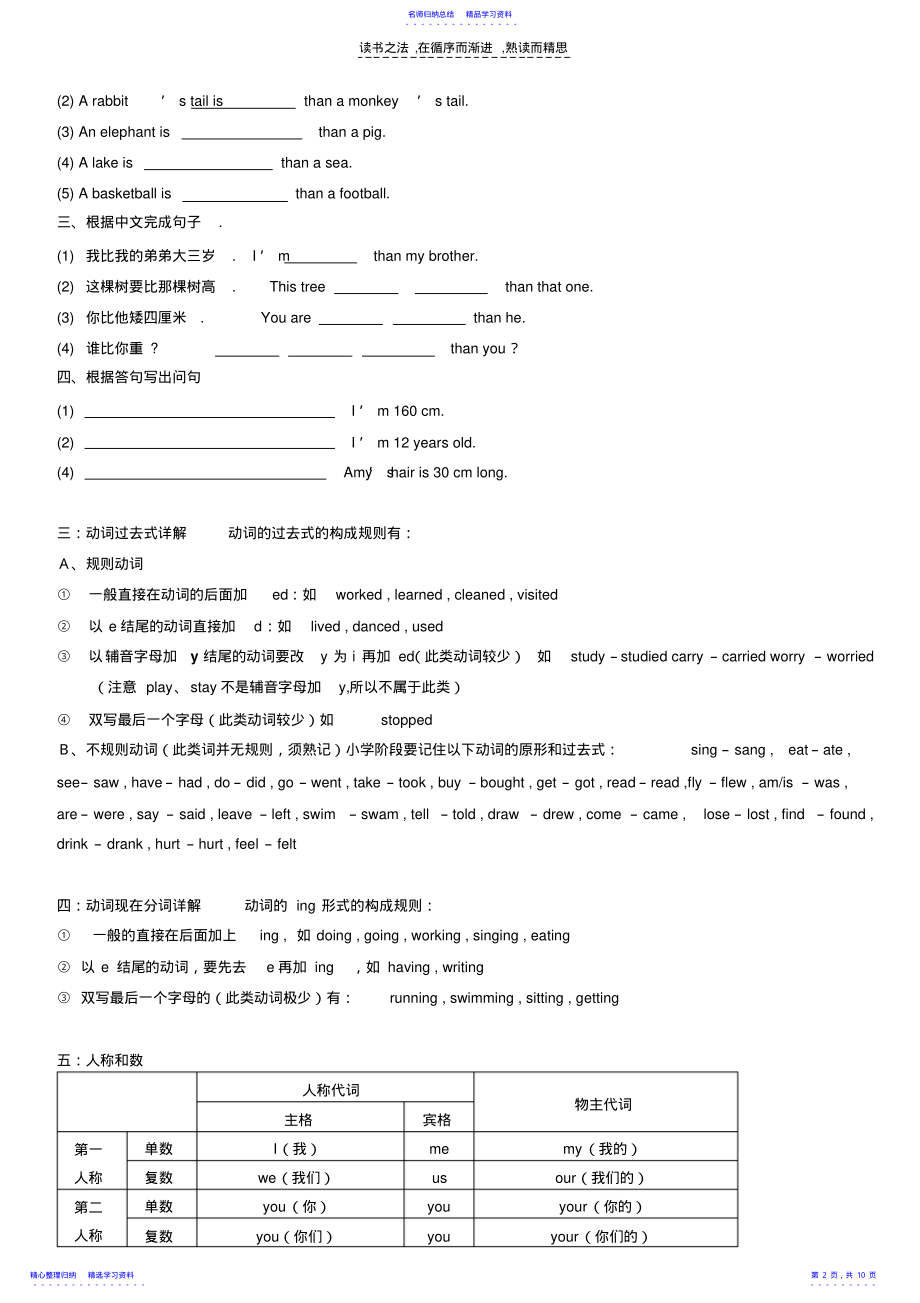 2022年pep小学英语毕业总复习 2.pdf_第2页