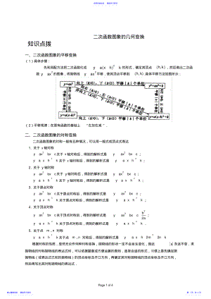 2022年2二次函数图象的几何变换 .pdf