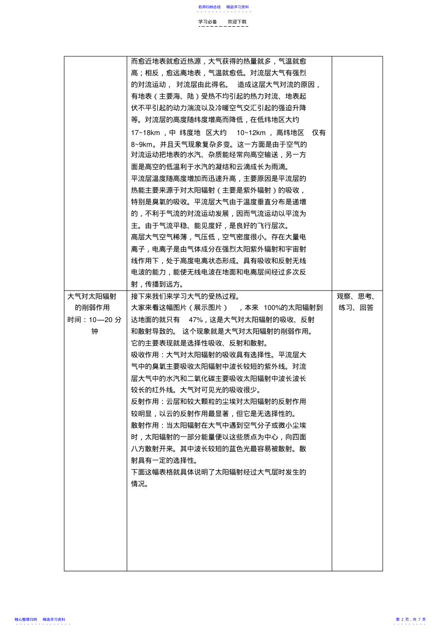 2022年“大气组成与受热过程”教案 .pdf_第2页