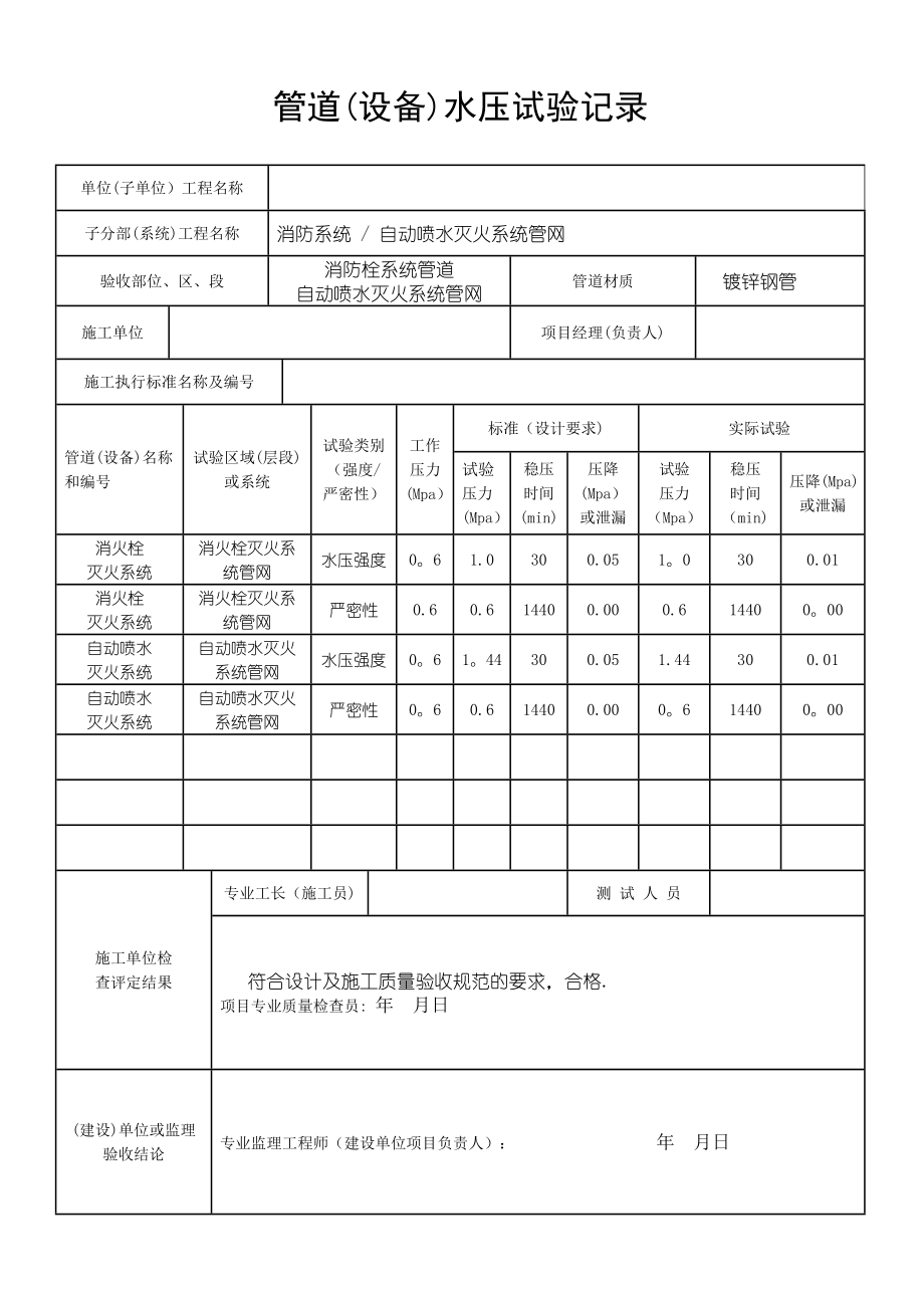 消防隐蔽工程验收记录表36639.doc_第1页