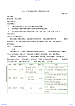 2022年2021小升初语文修辞手法专项训练知识点大全 .pdf