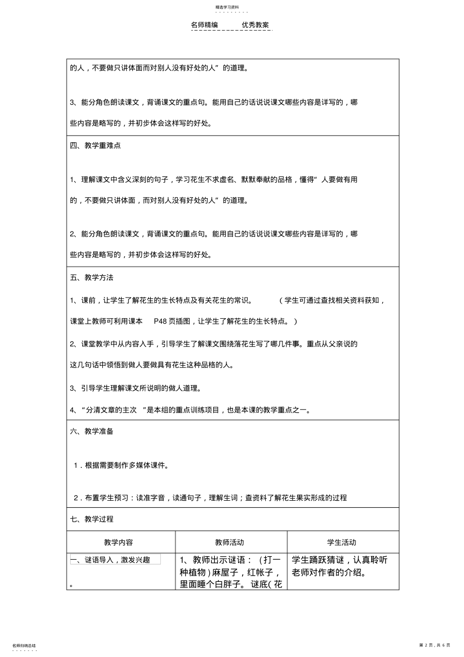 2022年晒课教学设计模板及统计表 .pdf_第2页