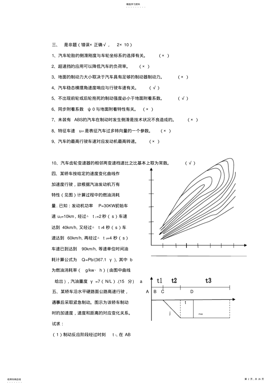 2022年最全的历年上海交通大学汽车理论考研真题 .pdf_第2页