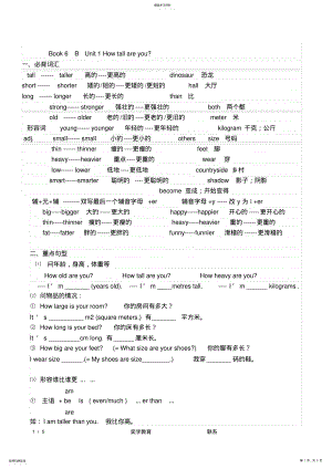 2022年新版人教版六年级英语下册知识点总结 .pdf