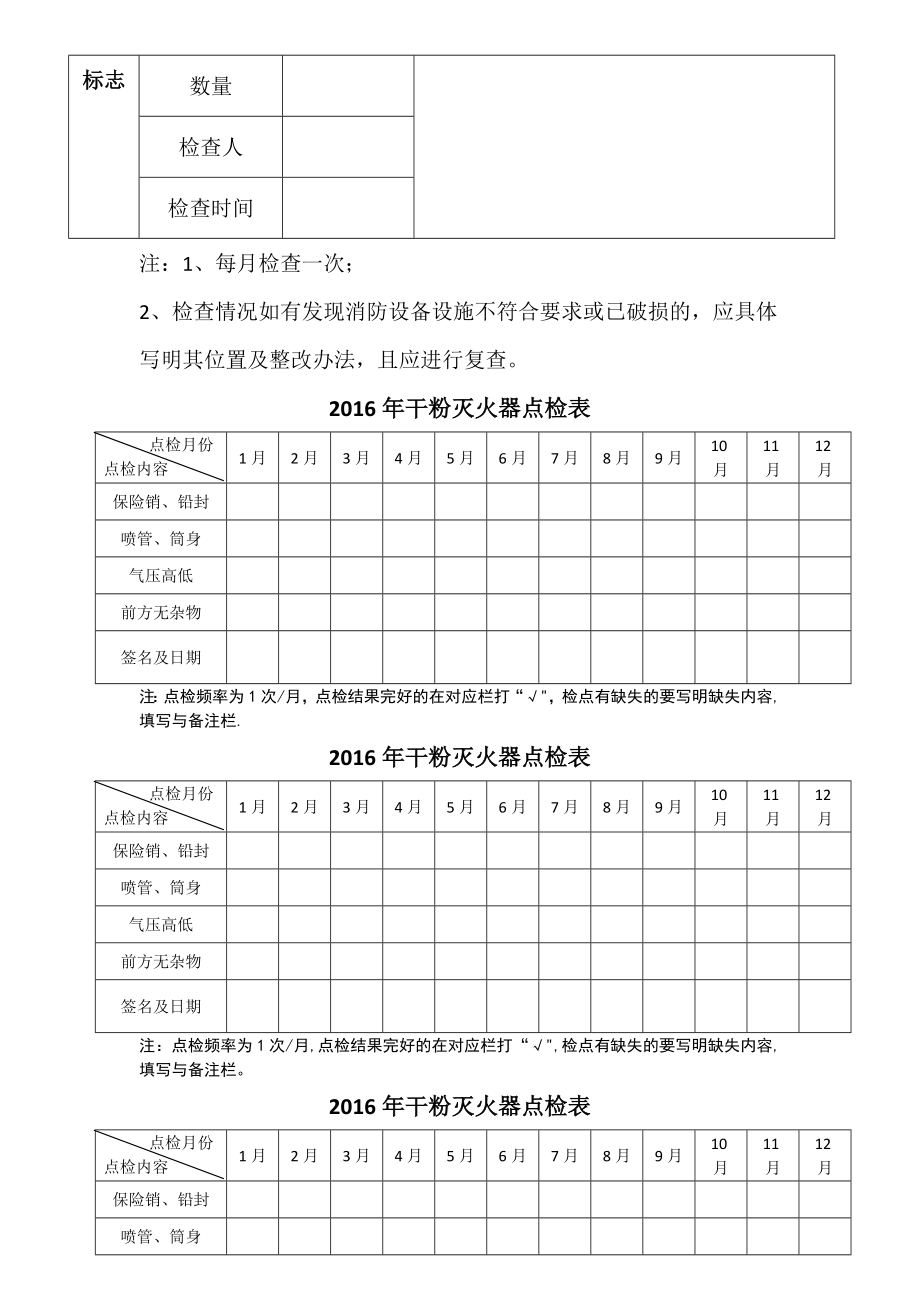 消防设备设施清单及检查表.doc_第2页