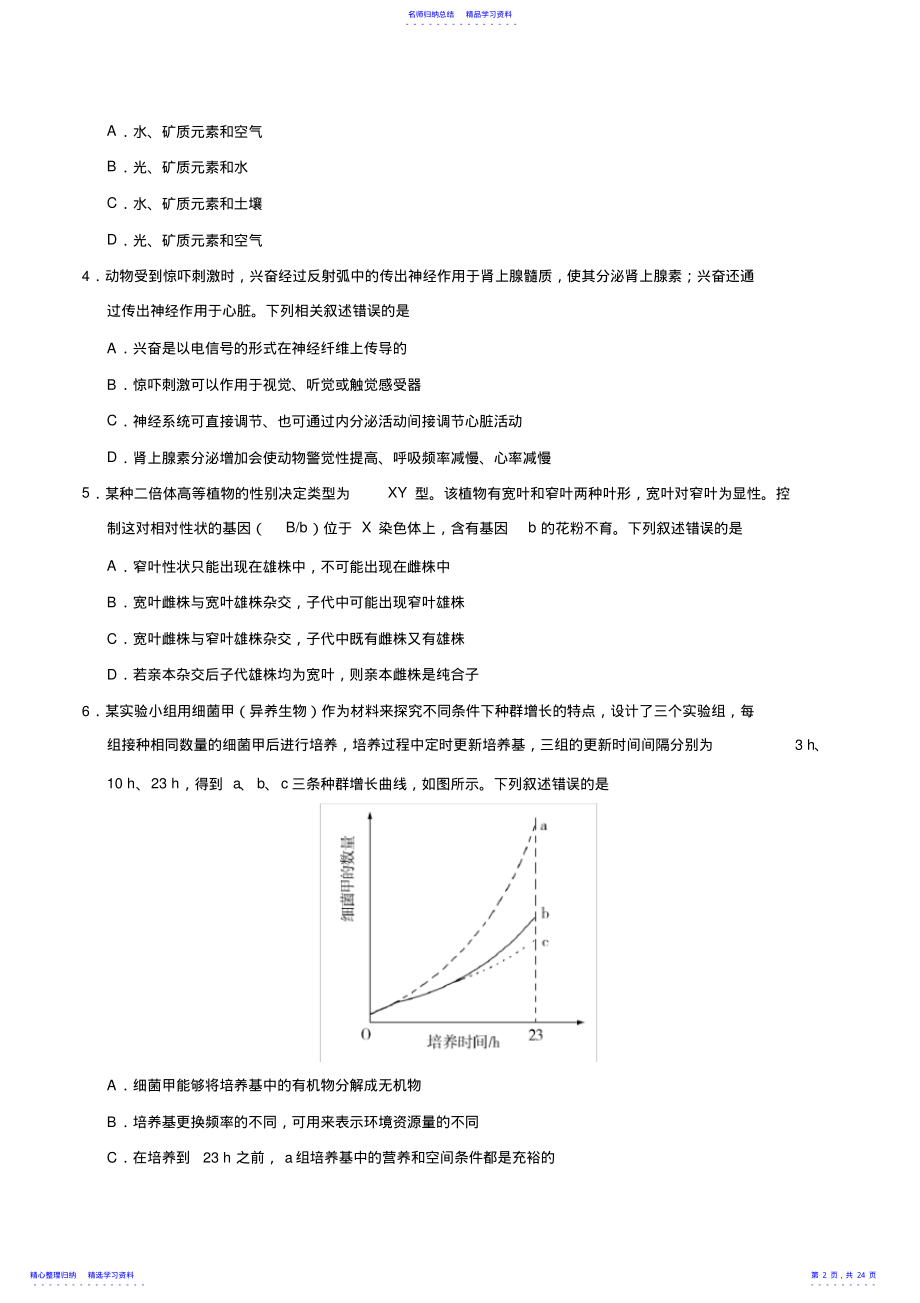 2022年2021理综试题 .pdf_第2页