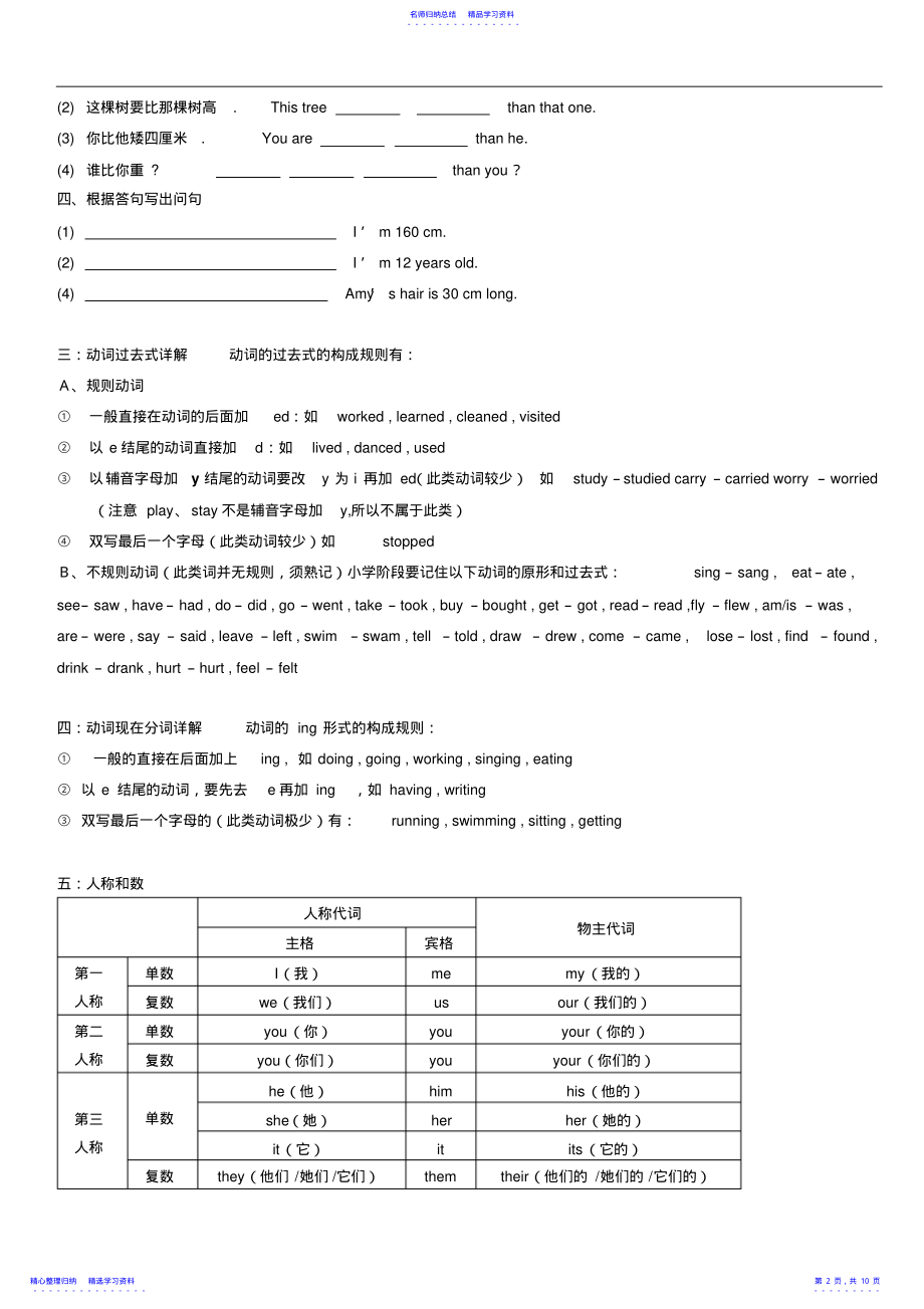 2022年pep小学英语毕业总复习 .pdf_第2页