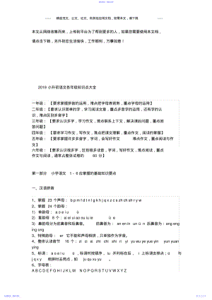 2022年2021小升初语文各年级知识点大全 .pdf