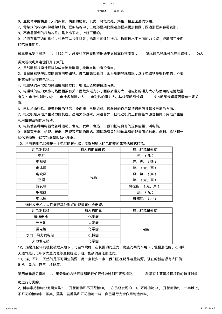 2022年新版教科小学科学知识点 2.pdf_第2页