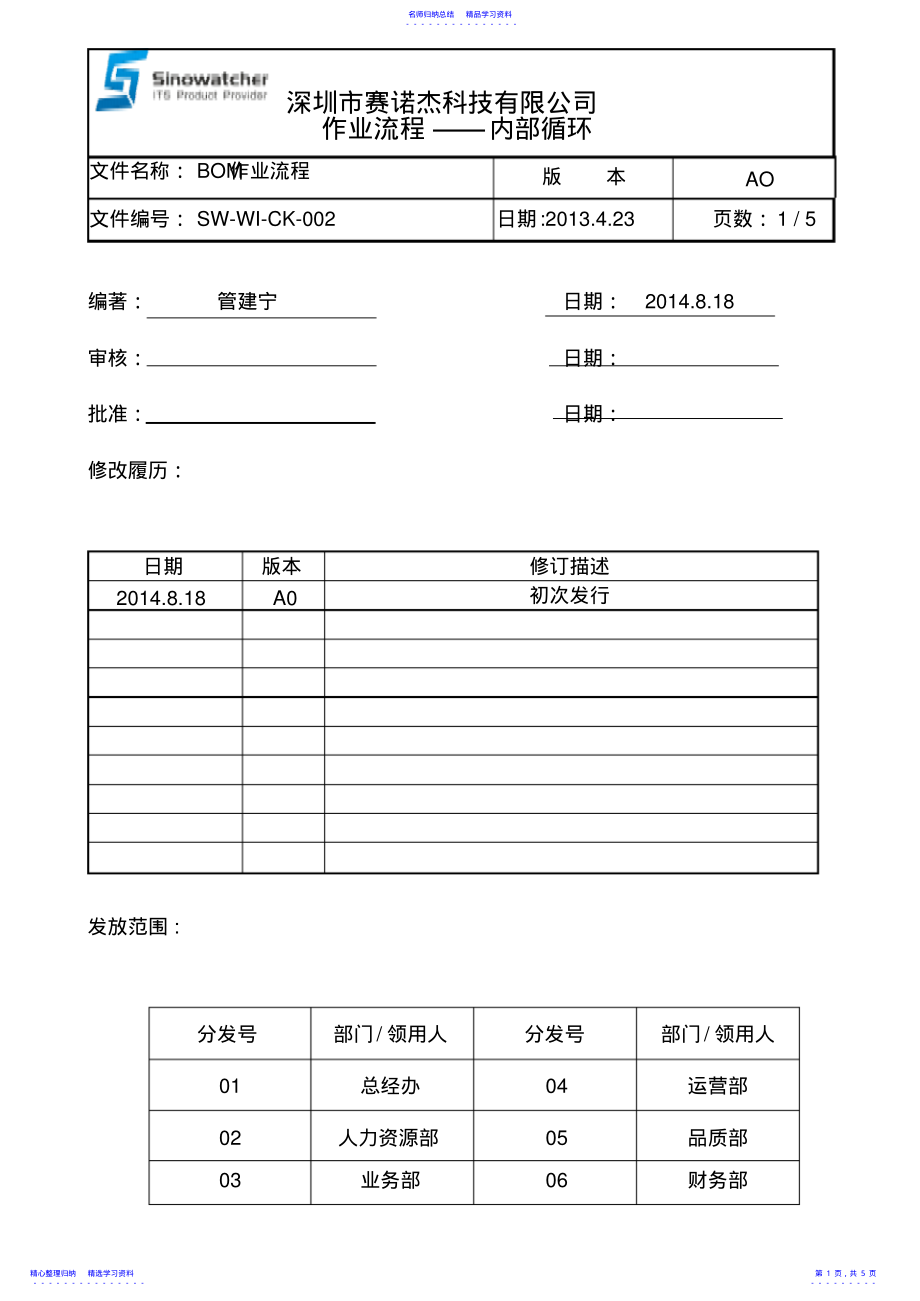 2022年BOM作业管理流程 .pdf_第1页