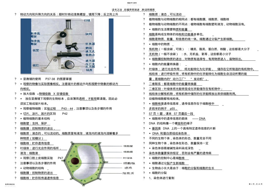 2022年新人教版初中生物复习提纲知识点 .pdf_第2页