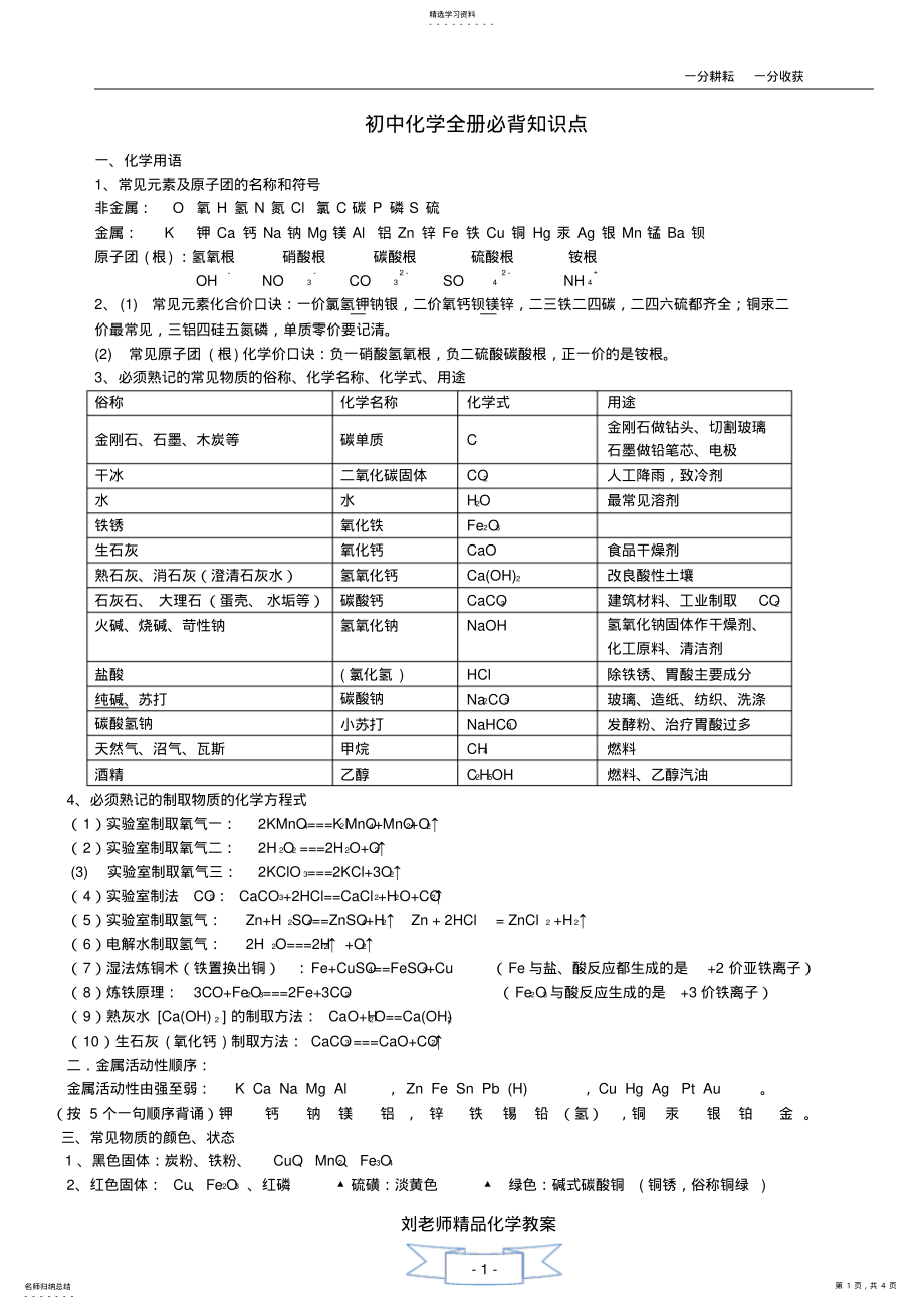 2022年初三化学全册必背知识点 2.pdf_第1页