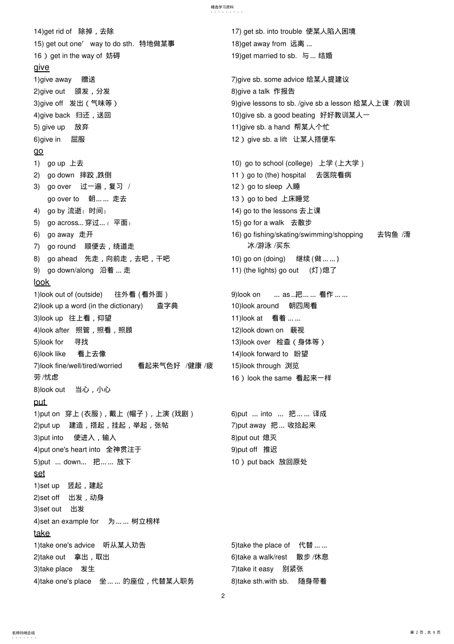 2022年陕西中考英语必考短语总结 2.pdf_第2页