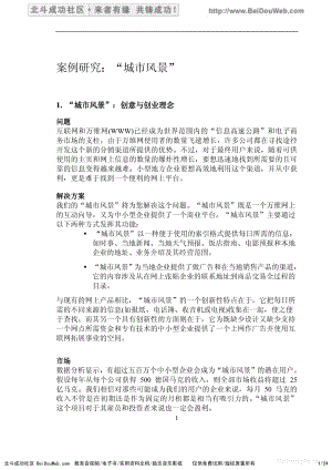 商业计划书和可行性报告 德国 “城市风景” EC项目商业计划案例.pdf