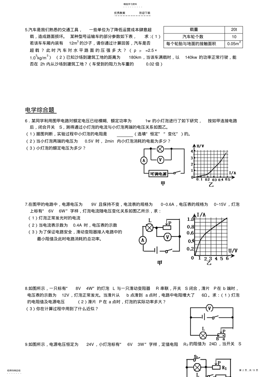 2022年初中物理中考压轴题专项练习 .pdf_第2页