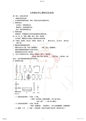 2022年完整word版,2021人教版初三化学上册知识点总结 .pdf