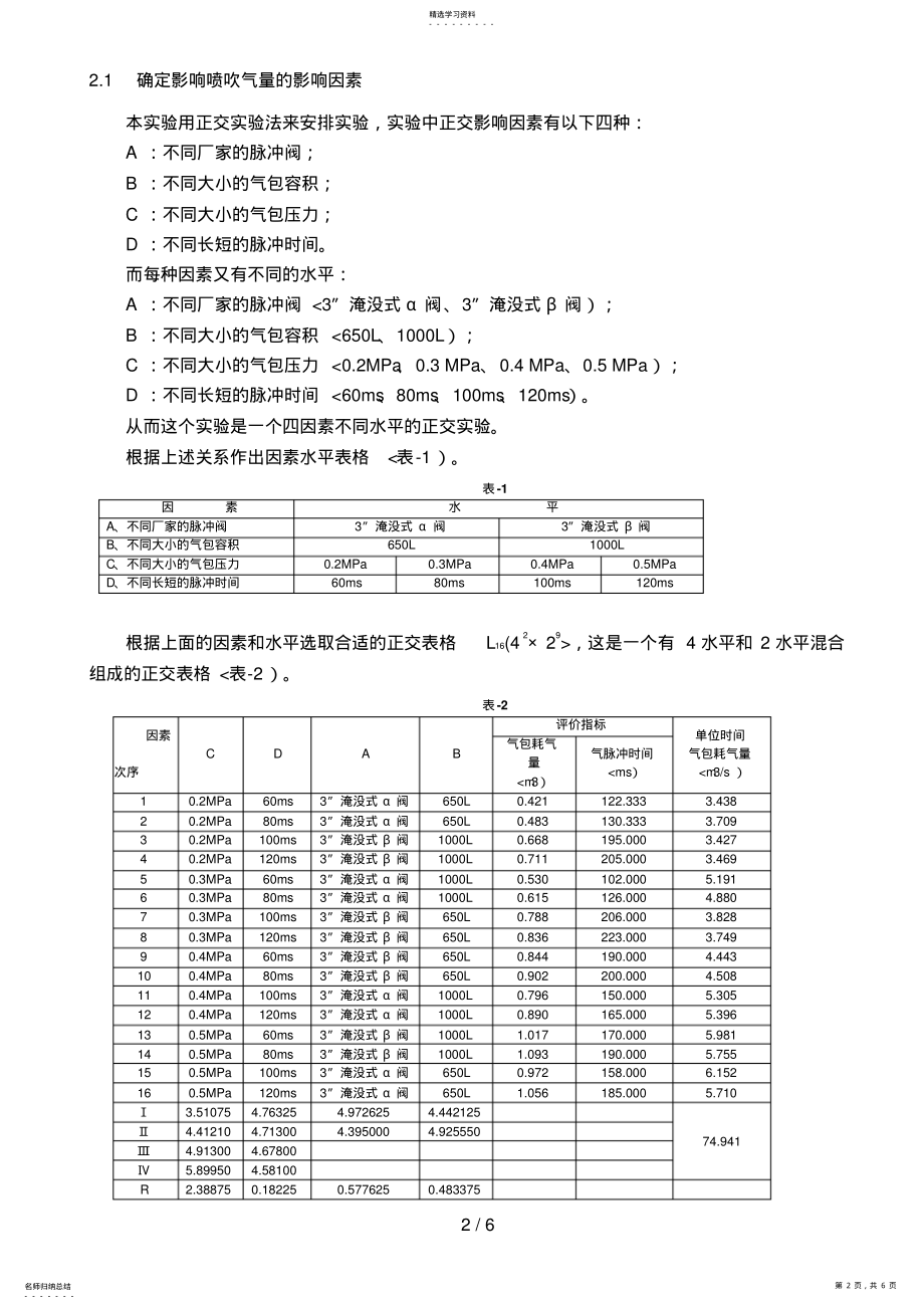 2022年袋式除尘器脉冲清灰性能分析研究洁华王北平、顾利定月日 .pdf_第2页