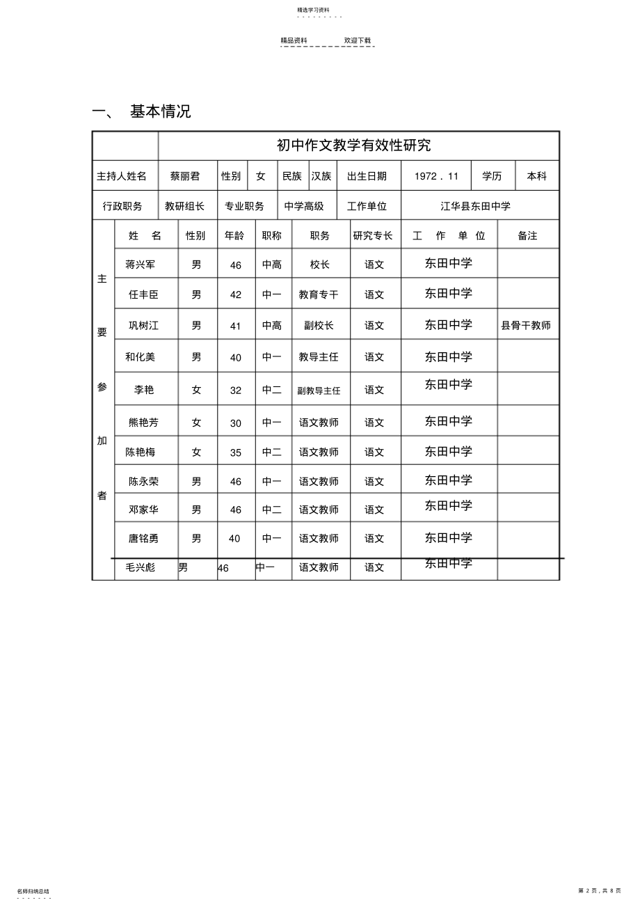 2022年初中作文教学有效性教学研究-----课题申报 .pdf_第2页