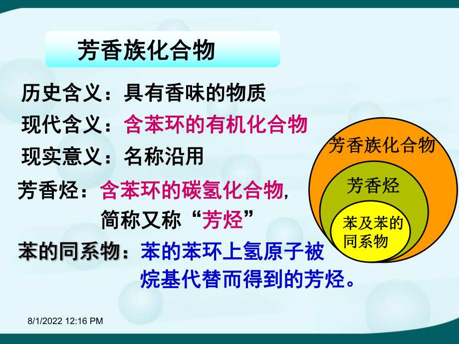 烃和卤代烃第二节芳香烃苯及苯的同系物ppt课件.ppt_第1页