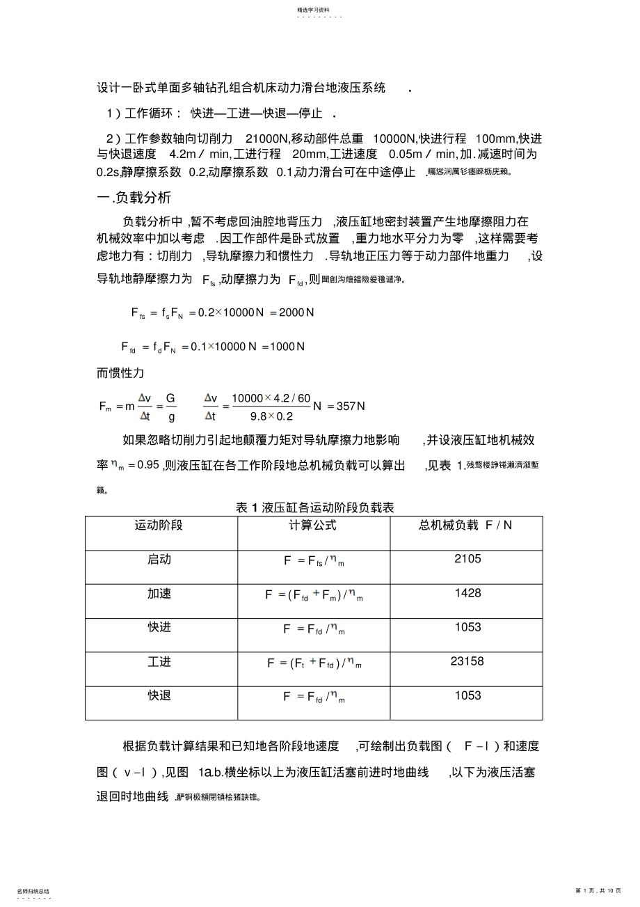 2022年设计一卧式单面多轴钻孔组合机床动力滑台液压系统 .pdf_第1页