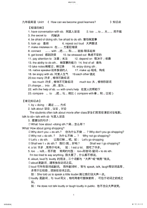 2022年完整word版,人教版九年级英语知识点汇总 .pdf