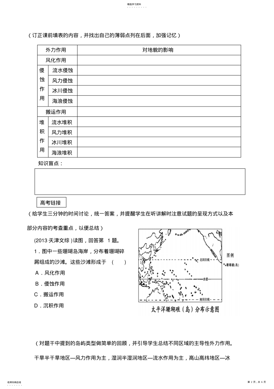 2022年外力作用与地貌教案 .pdf_第2页