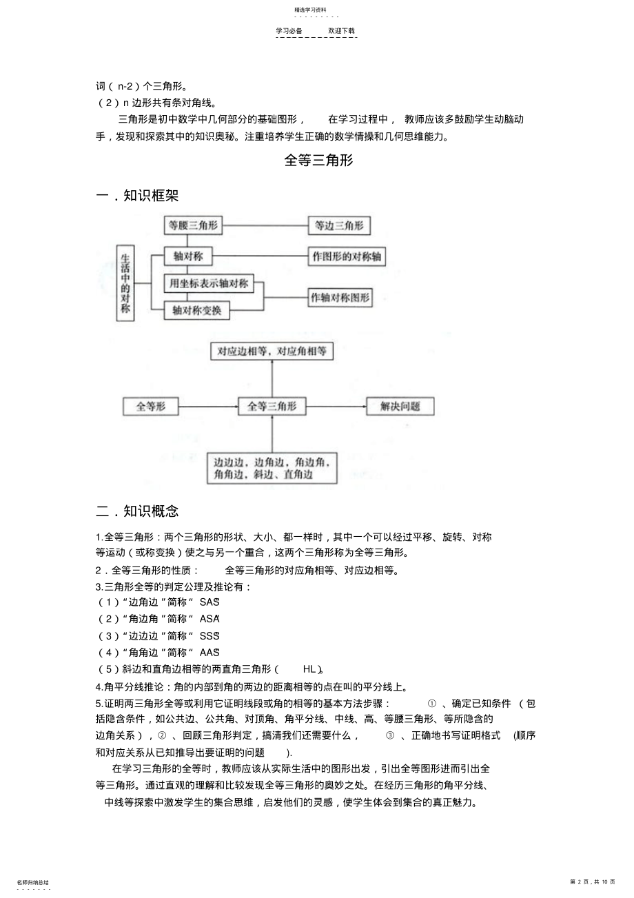 2022年初中数学重点知识汇总 .pdf_第2页