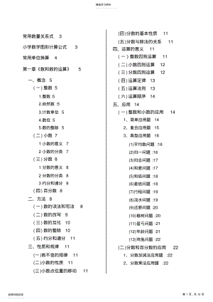 小学六年级数学总复习定义公式大全 .pdf