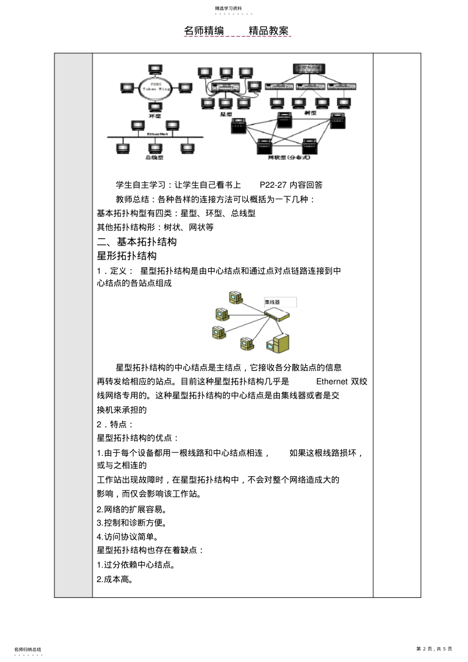 2022年网络拓扑结构教案 .pdf_第2页