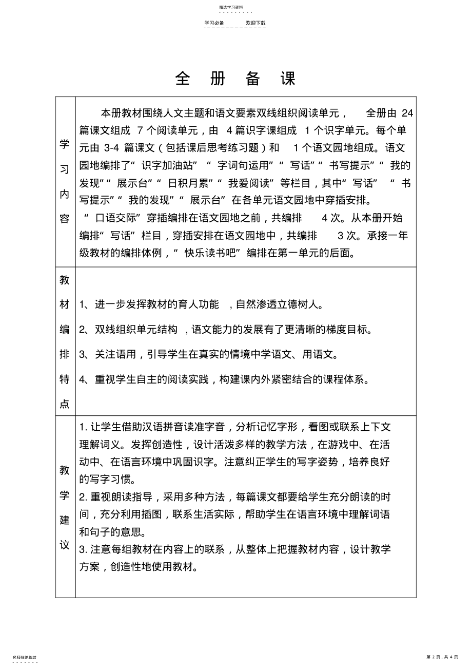 2022年部编版二年级语文上册全册备课 .pdf_第2页