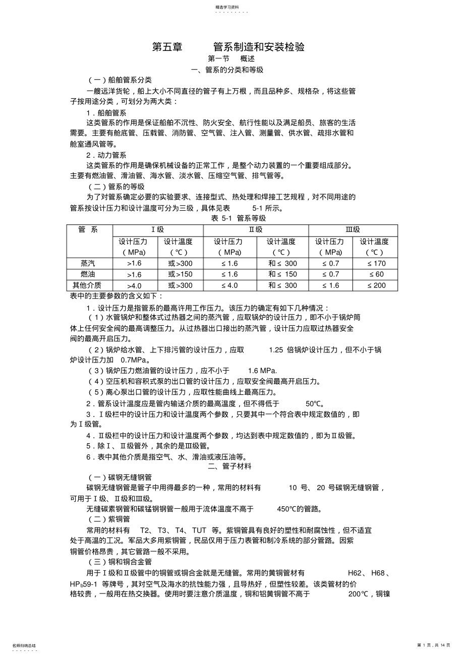 2022年船舶建造质量检验管系制造和安装检验 .pdf_第1页