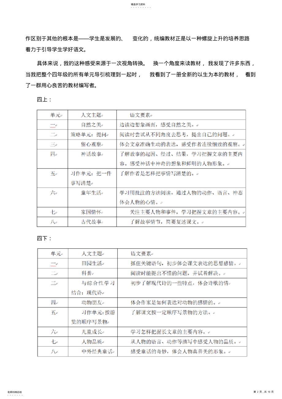 2022年让你变得更专业读懂统编教材之怎么教四年级统编教材 .pdf_第2页