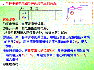 欧姆定律探究(实验结论与步骤)ppt课件.ppt