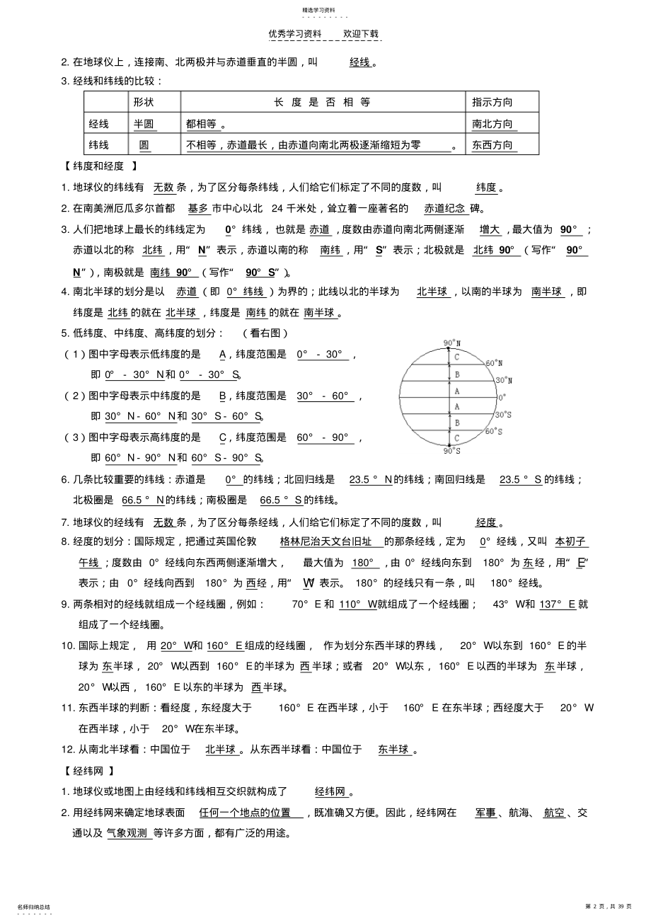 2022年初中地理结业考试复习提纲 .pdf_第2页