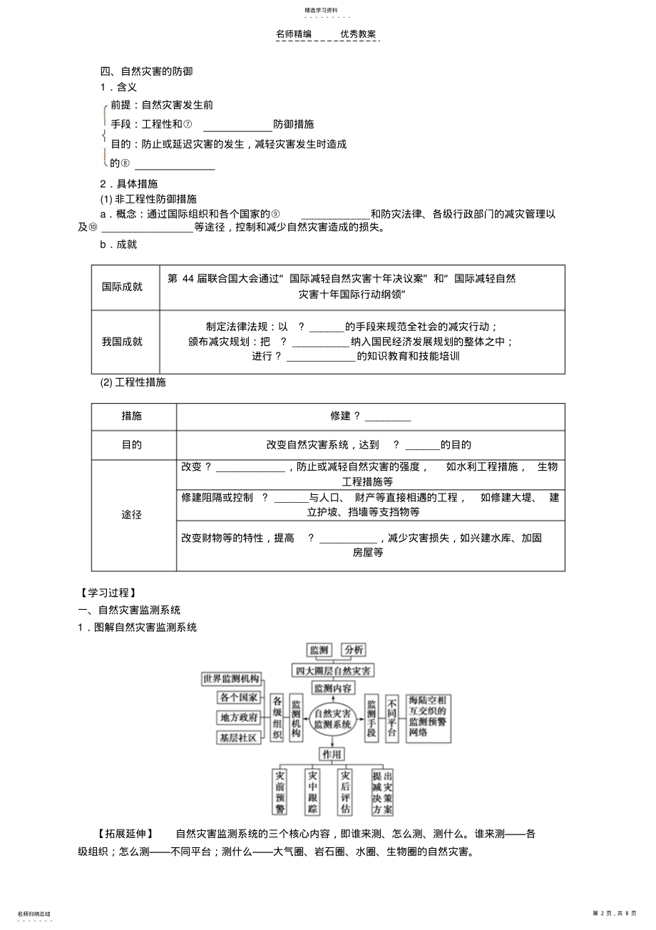 2022年选修五导学案自然灾害的监测与防御 .pdf_第2页