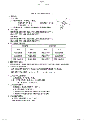 2022年苏教版七年级下册数学期末考试知识点总结 .pdf