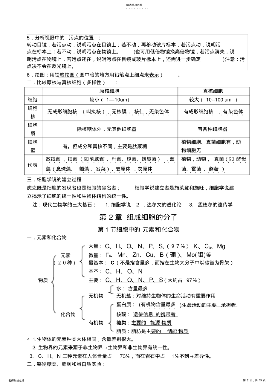 2022年难得糊涂整理人教版高中生物知识点归纳 .pdf_第2页