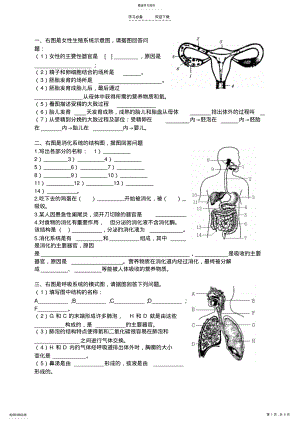 2022年初中生物七年级下册复习资料-填图 .pdf