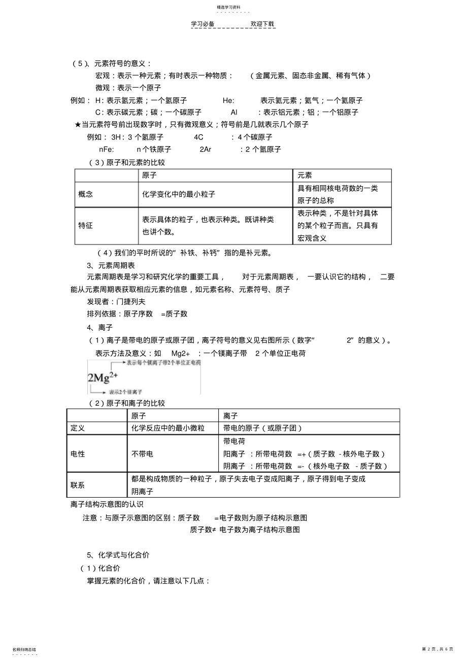 2022年初三化学构成物质的微粒知识点习题及答案 .pdf_第2页