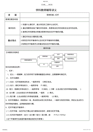 2022年初三物理---简单机械—杠杆 .pdf