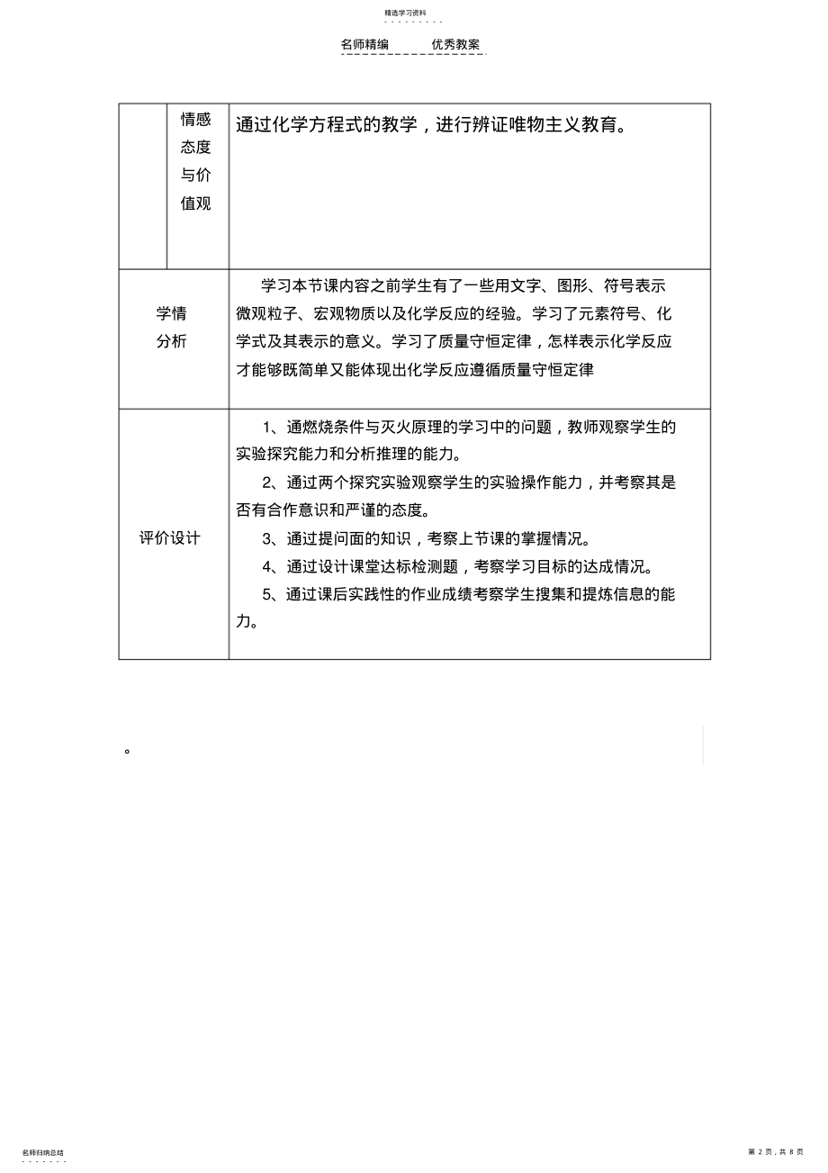 2022年化学反应的表示教学设计 .pdf_第2页