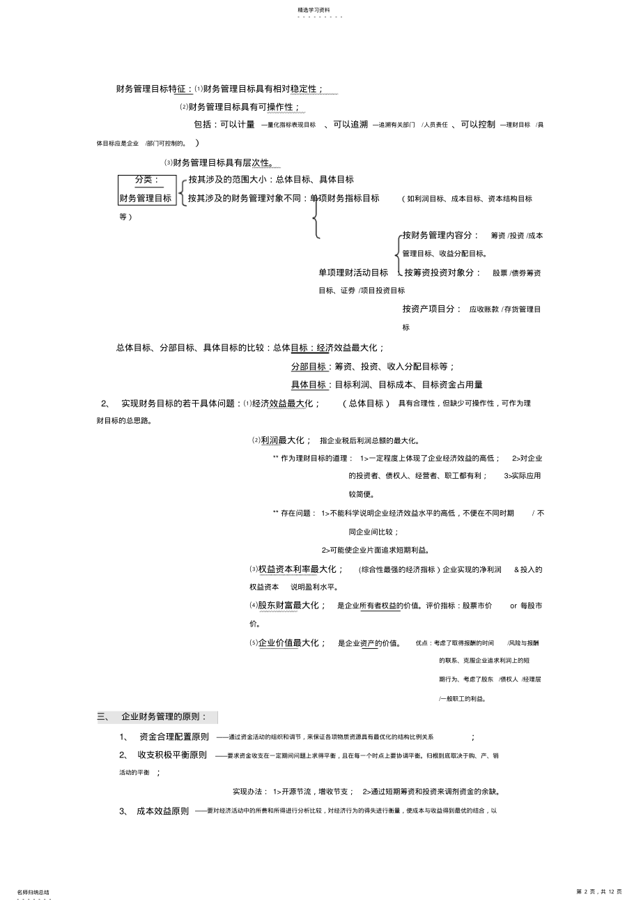 2022年财务管理基础课程学习笔记 .pdf_第2页