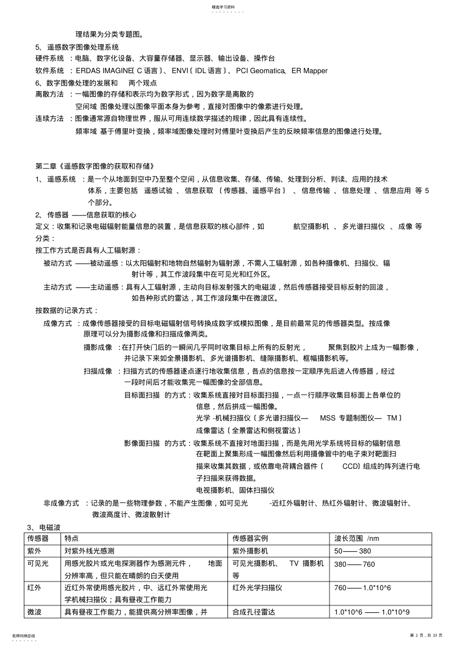 2022年遥感数字图像处理重点整理 .pdf_第2页